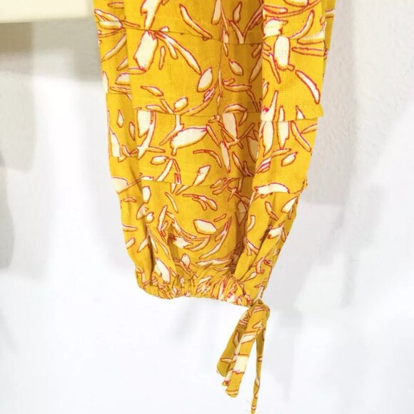 B.O.G. Collective Isabelle Crop Top Sz XL Balloon Sleeve Smocked Bodice NEW - Picture 7 of 8